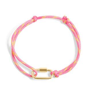 Pink Rope Carabiner Bracelet - NEW